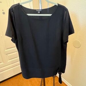 Ann Taylor Women's Short-Sleeve Top, Color Black, Size Large